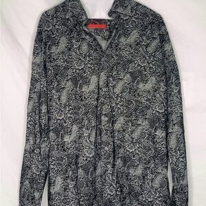 Men's Black Paisley Shirt